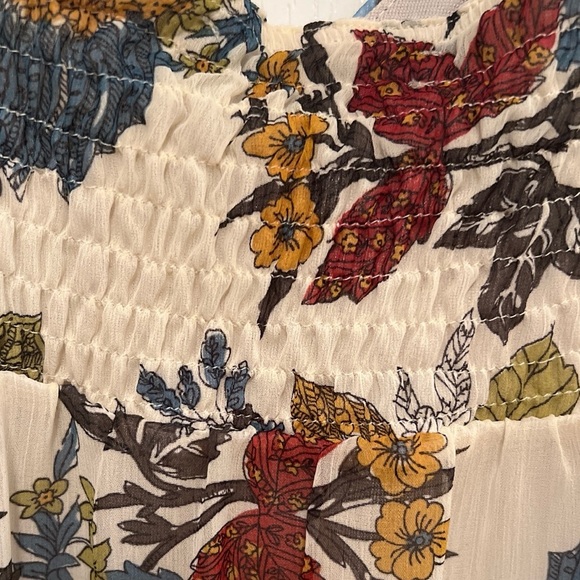 American Rag Cream Blue Asymmetrical Spaghetti Strap Sundress - Picture 6 of 6